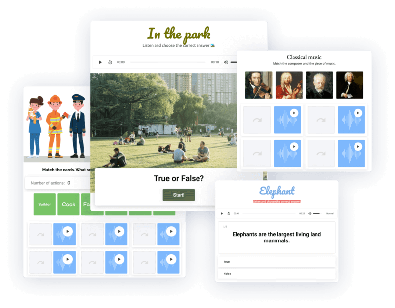 Examples of audio lessons