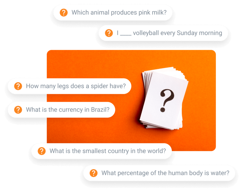 Poster for the "question bank" function