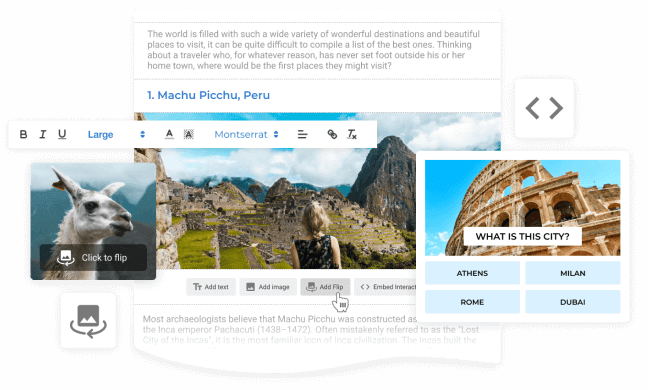 Example of project "Интерактивные рабочие листы" on the web and mobile