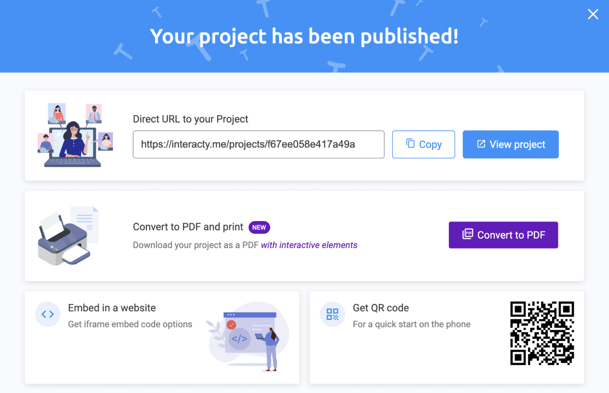 Image for the benefit of "Легко опубликовать, поделиться и встроить на сайт"